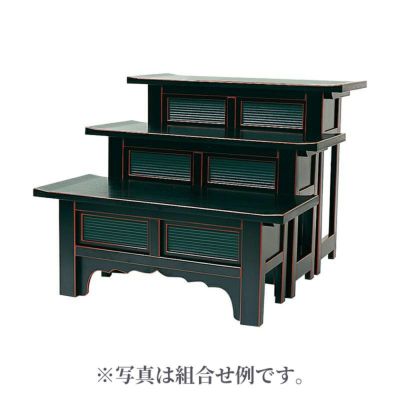 ヒナ壇 天反 黒塗面朱 幅75cm（高さ30cm、高さ45cm、高さ60cm、高さ75cm、高さ90cm 5種類）1810