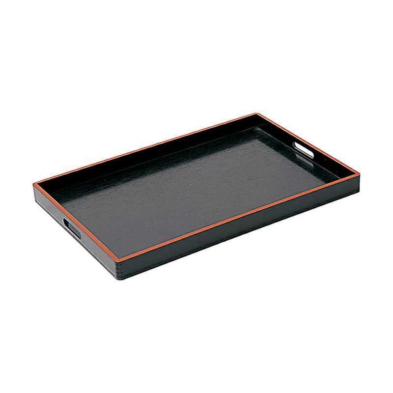 木製持運び盆 黒塗天朱（幅57cm、幅60cm 2種類）5973