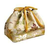 携帯用箱型香炉用金襴袋 金襴 / 白茶 2621-9020