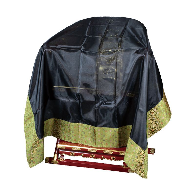 曲録掛 紗地 葵小花 0490-1011