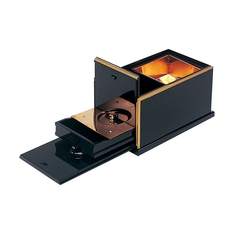 手提蓋付角香炉 黒塗渕金塗 2624-0100