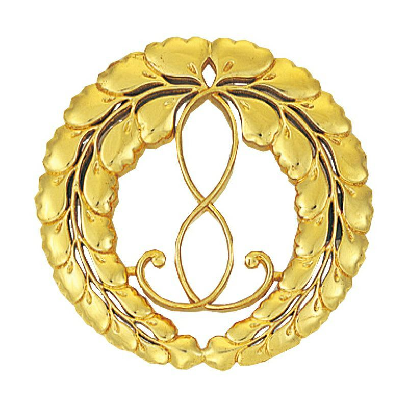 木製定紋 下り藤（直径約21cm～直径約45cm 4種類）2201