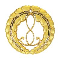 木製定紋 下り藤（直径約21cm～直径約45cm 4種類）2201