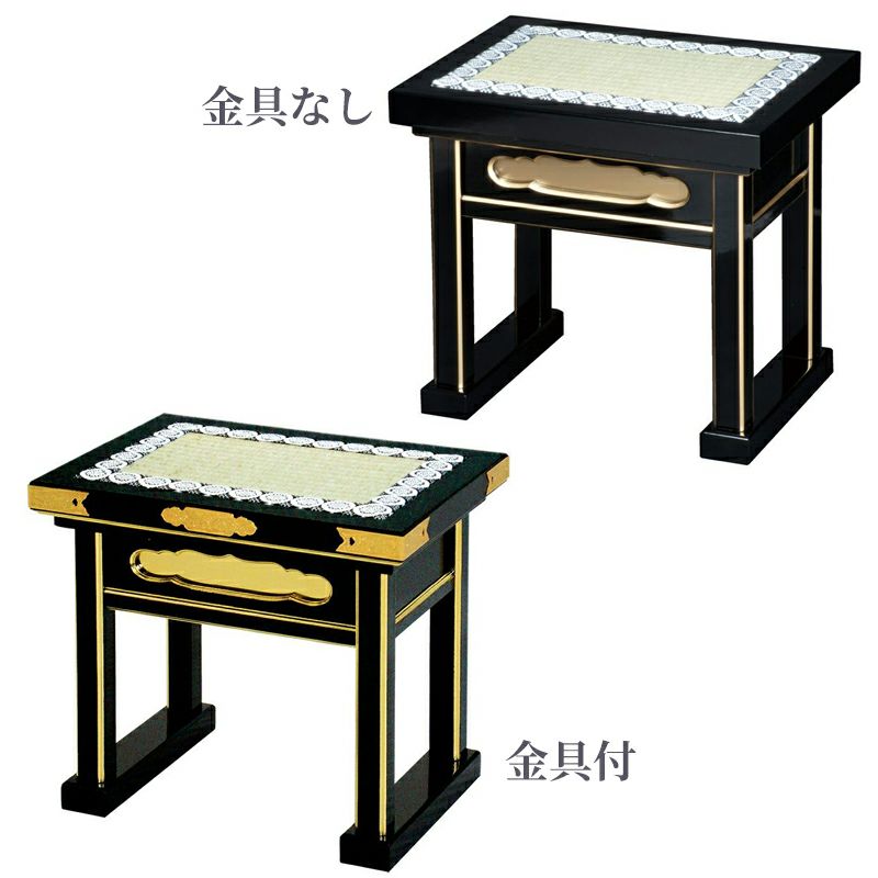内陣用椅子 黒塗面金箔押（金具付・金具なし 2種類）1100