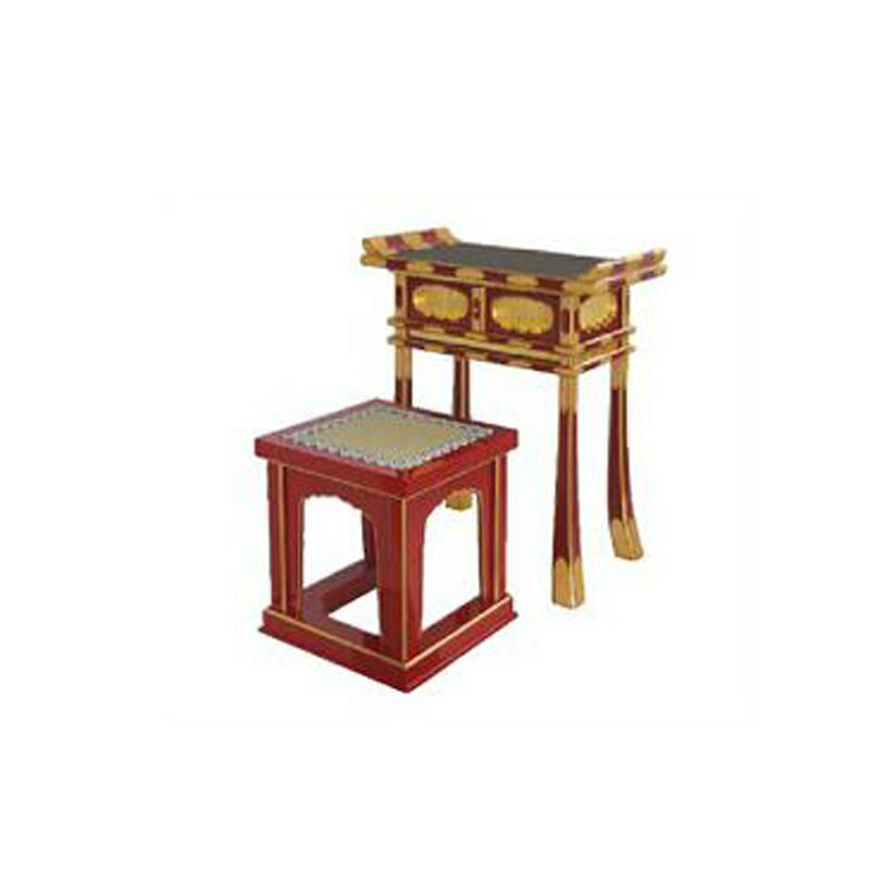 中京型背高経机の椅子とセットの写真です