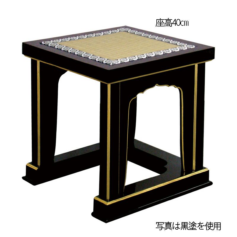 中京型背高経机用椅子 朱塗 / 黒塗 1110