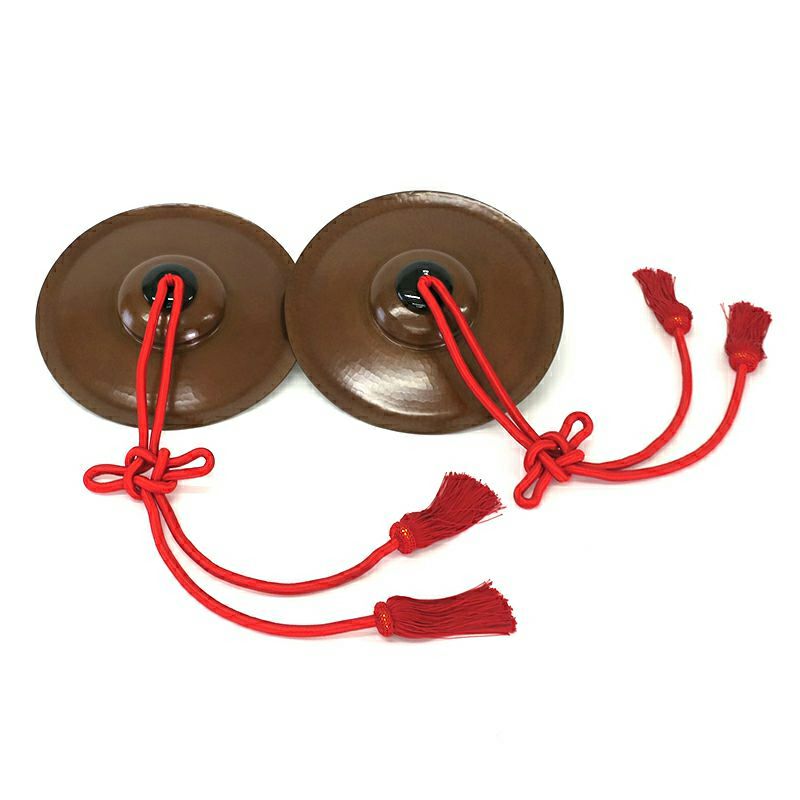 妙鉢 日蓮宗用 人絹紐付 ベアリングなし 半双 2枚1組（直径27cm～33cm 3種類 ）