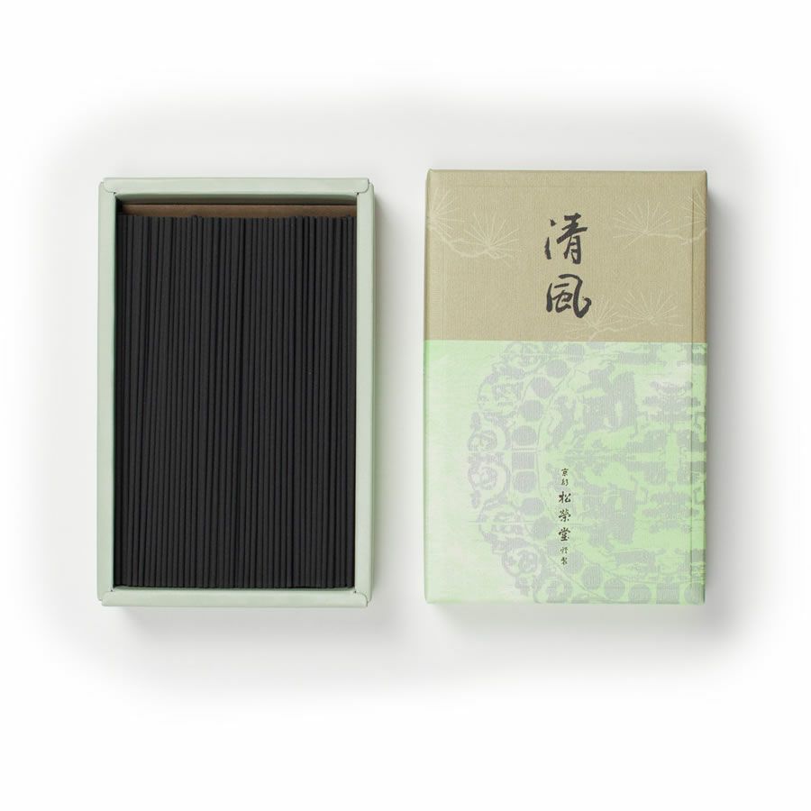 松栄堂 線香 清風 沈香調 短寸13.5cm バラ詰