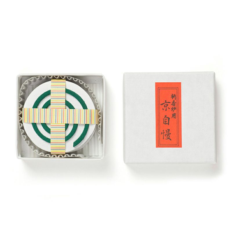 松栄堂 巻線香 柄香炉用 京自慢 沈香調 直径4cm 5枚入