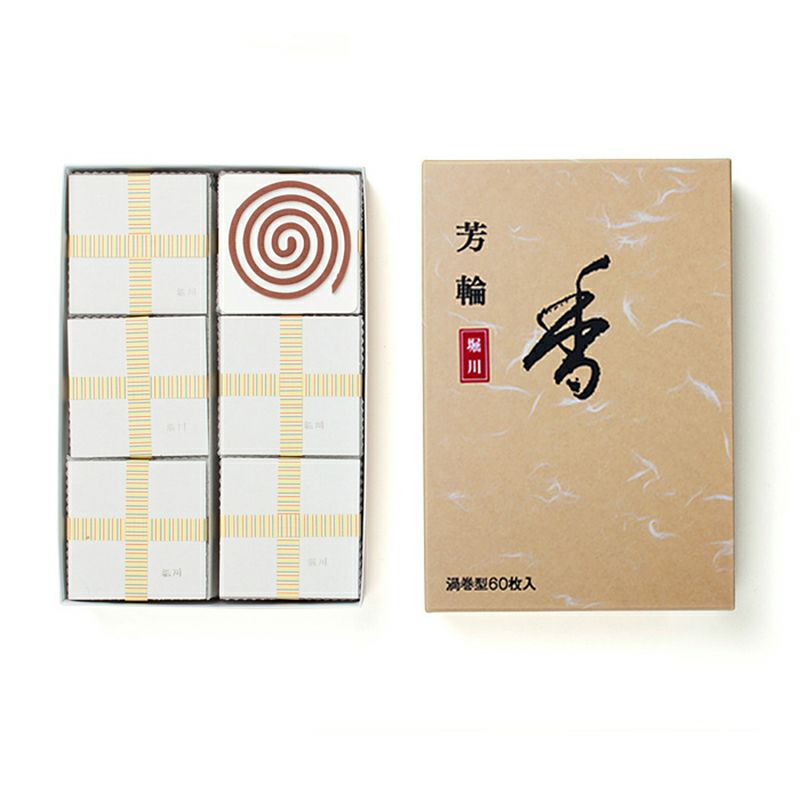 松栄堂 線香 芳輪 堀川 直径5.5cm 渦巻60巻