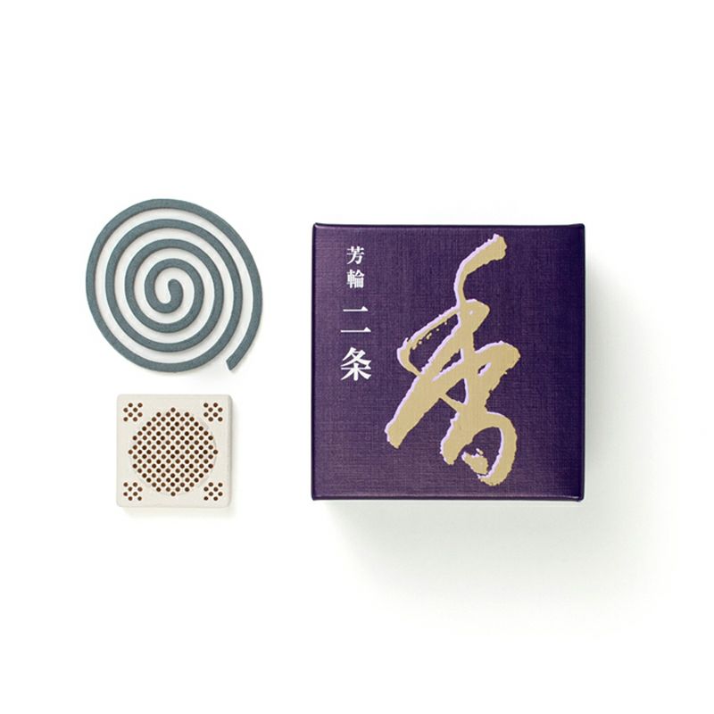 松栄堂 線香 芳輪 二条 直径5.5cm 渦巻10巻