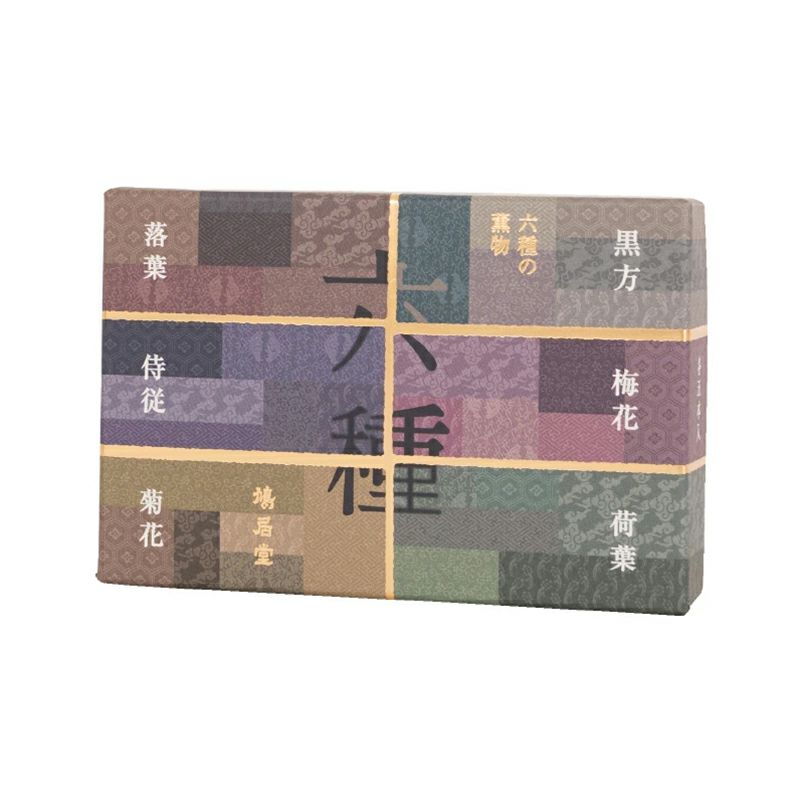 鳩居堂 線香 六種の薫物 スティック6cm 6種セット