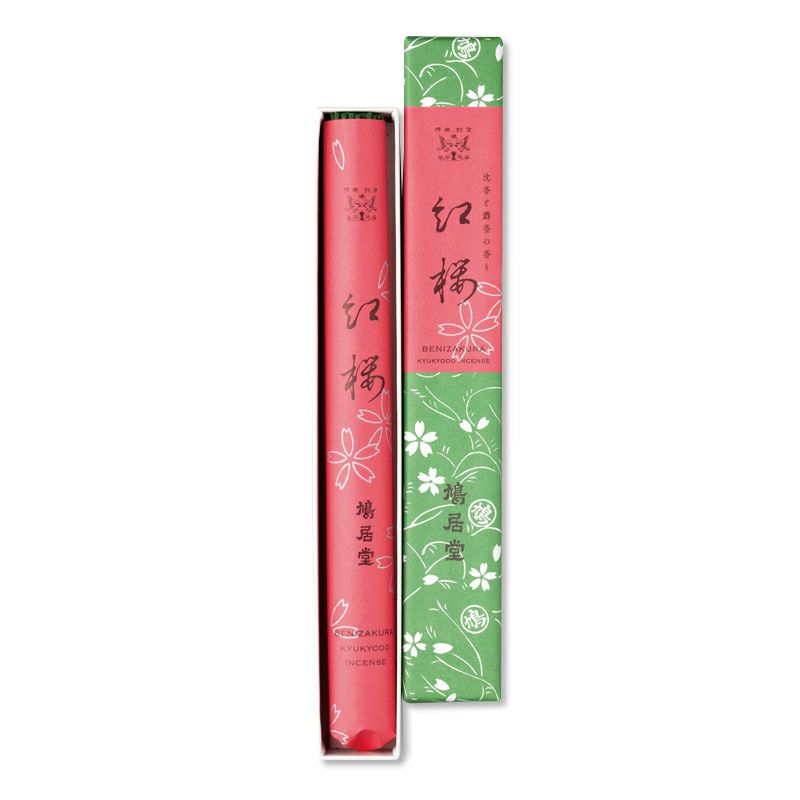 鳩居堂 線香 紅桜 沈香調 中寸17cm 1把