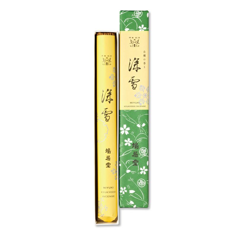 鳩居堂 線香 深雪 白檀調 中寸17cm 1把