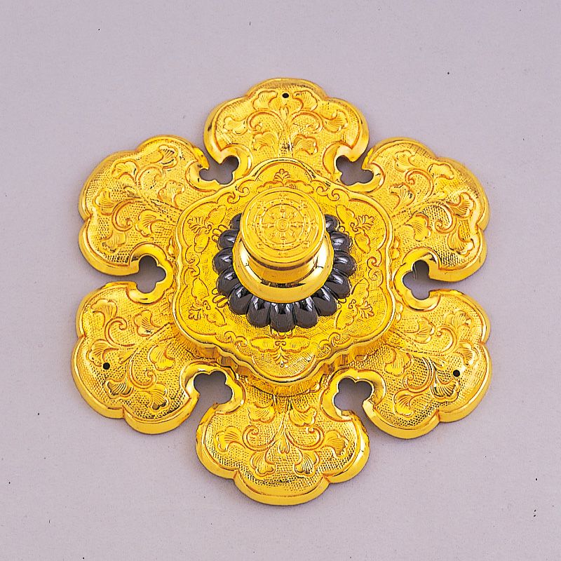 釘隠 御本山型 中座敷折 銅製 本金メッキ（直径7.5～18cm 8種類）