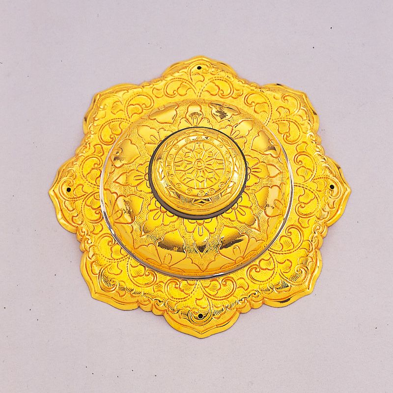 唄金具 御本山型 敷座入 銅製 本金メッキ（直径7.5～18cm 8種類）