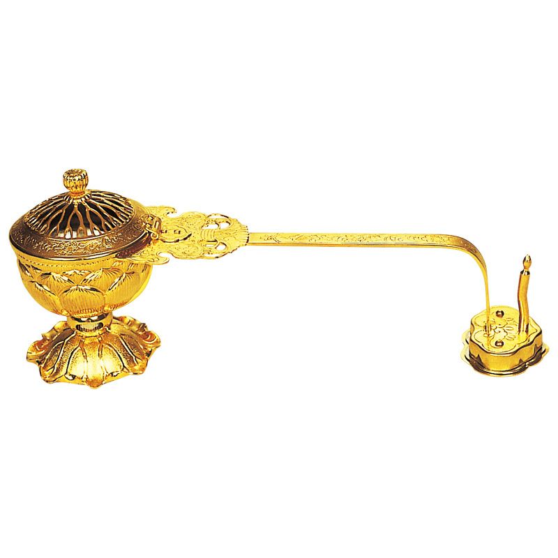 柄香炉 平柄型 金メッキ（特製、極上 2種類）