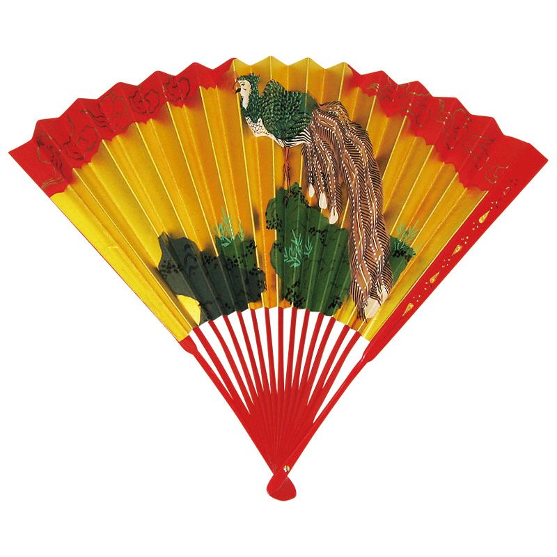 中啓 朱塗骨 朱褄入金銀地鳳凰 紙箱入 長さ30cm（各宗派）