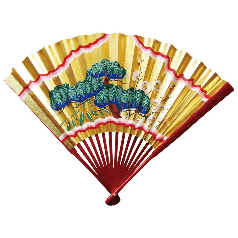 中啓 朱塗骨 金銀地松竹梅 紙箱入 長さ30cm（各宗派）