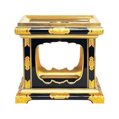 経金・平金台 壷繰型 本黒漆塗 金具打 大谷派（横幅18～45cm 10種類）