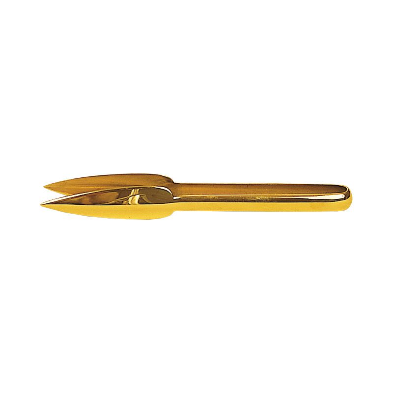 芯切鋏 真鍮製 磨き 片手 長さ18cm（各宗派）