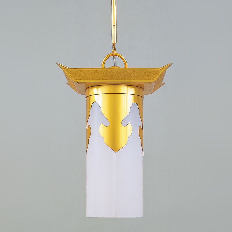 新様式吊灯籠 A型 本金メッキ 電装品付 吊金具別（笠横幅12～18cm 3種類）