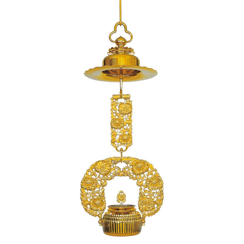 菊輪灯 磨き 油皿押付 極上（笠径21～39cm 7種類）