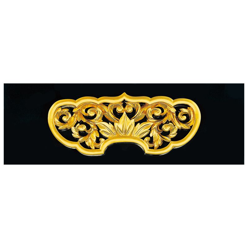 上壇下団扇彫物 御影堂型 牡丹唐草彫刻入 地板共 極上 基準寸法横幅151cm（大谷派）