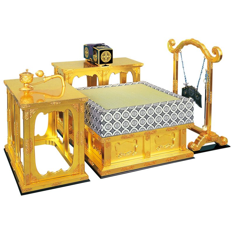 礼盤一式〈登高座〉 御本山阿弥陀堂型 最上 畳付 付属品別（礼盤框幅61