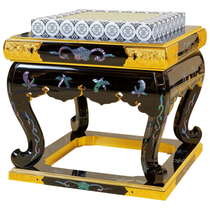 椅子式礼盤 阿弥陀堂型 青貝入 畳付 高さ40cm（本願寺派）