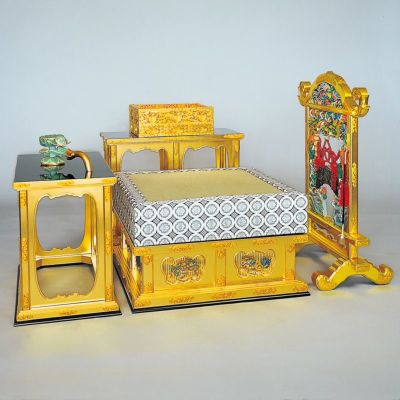 礼盤一式〈登高座〉 御本山様式 畳付 付属品別 最上 礼盤框横幅64cm（佛光寺派）
