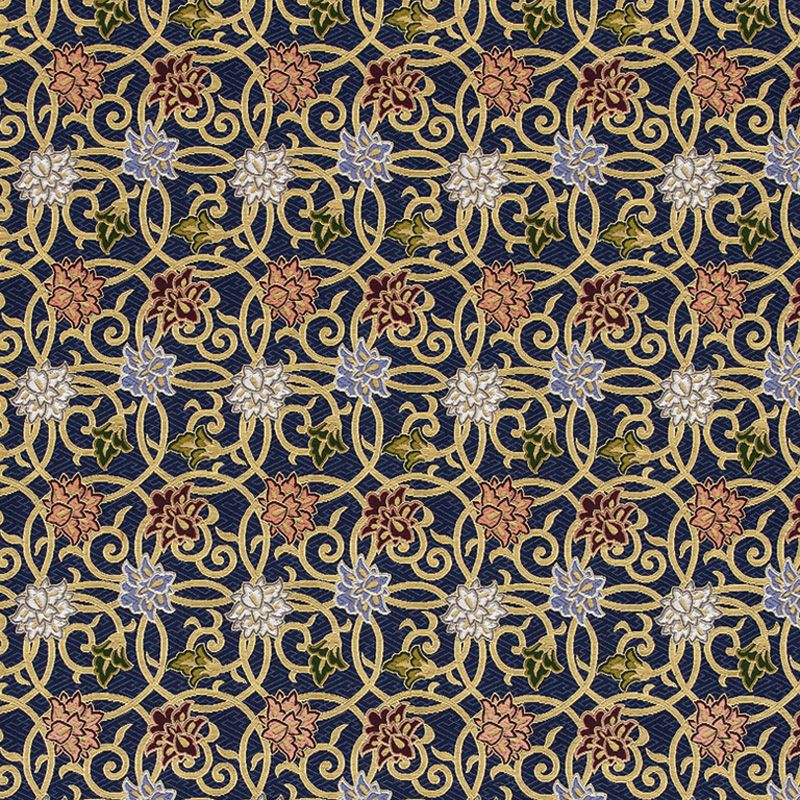 礼盤用打敷 本金襴 紺地巻蔓唐草 礼盤框幅64cm用（各宗派）