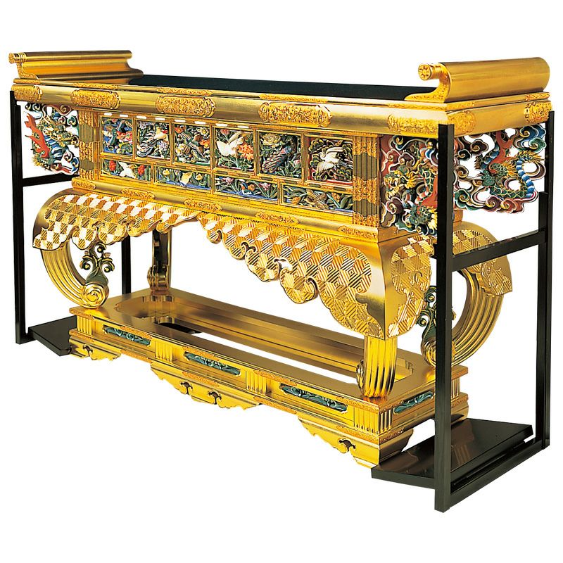 水引の枠 折畳式 黒漆塗（前卓幅121～197cm用 6種類）