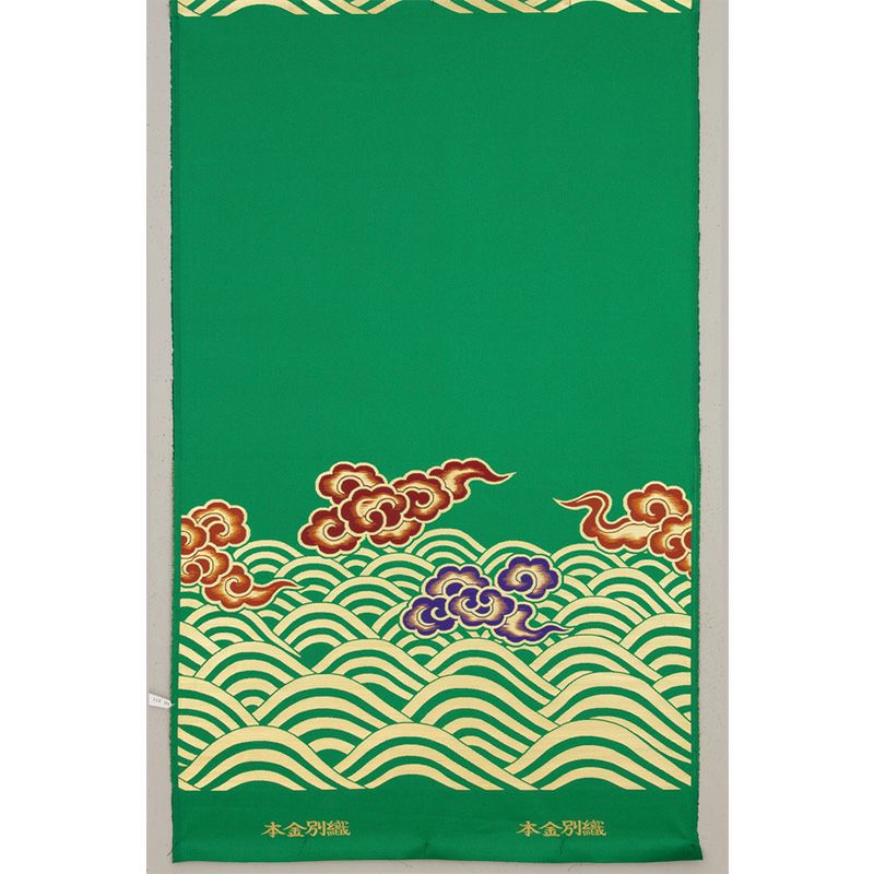 水引 上金襴 萌黄地瑞雲雲青海波 三巾（真宗各派）