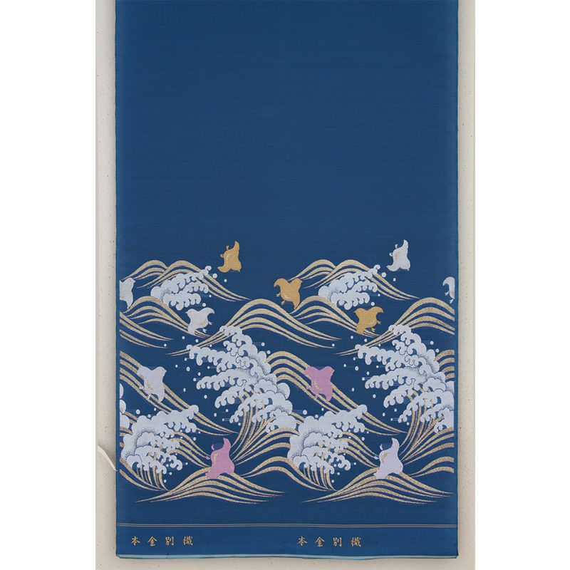 水引 上金襴 夏用 浅黄地 絽 波鶴 三巾（真宗各派）