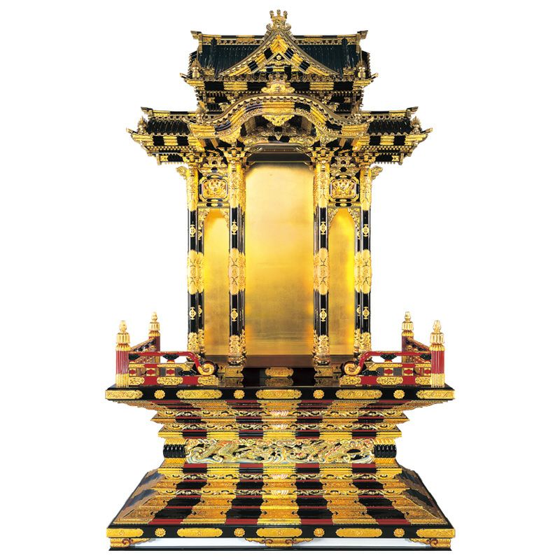 御本尊御須弥壇 御本山様式 阿弥陀堂型本組 極上 框横幅194cm（大谷派）
