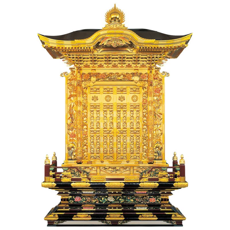 御開山御厨子 御本山様式 宝珠丸屋根造り 極上 屋根幅136cm（本願寺派）