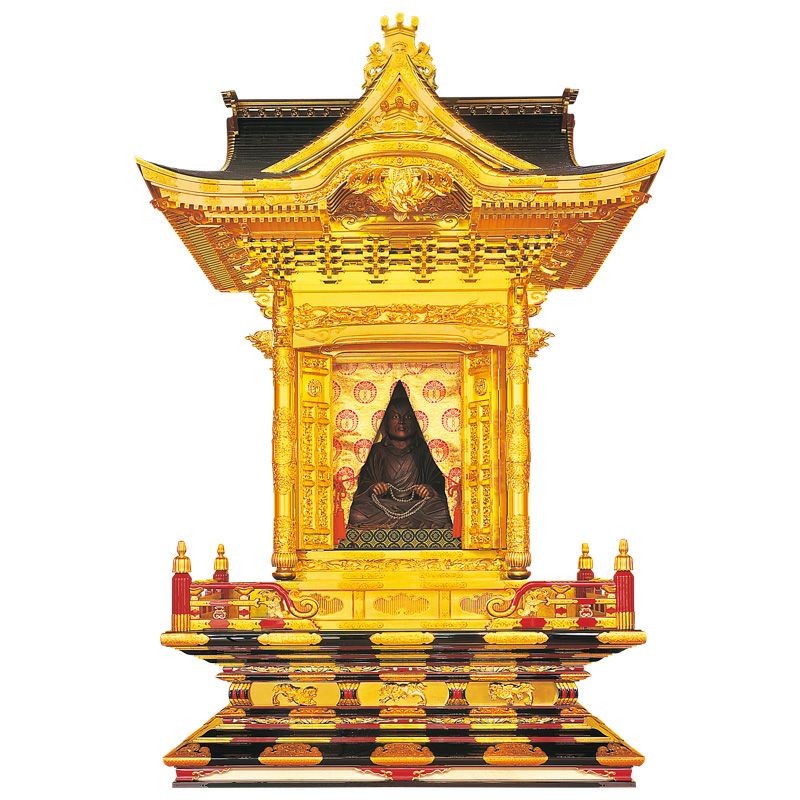 御開山御須弥壇 御本山大師堂型 最上 框横幅152cm（佛光寺派）