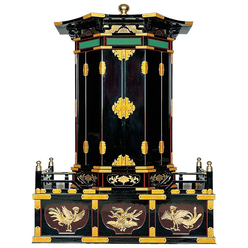 夢殿型御厨子 扉三方開 極上 屋根幅121cm（各宗派）