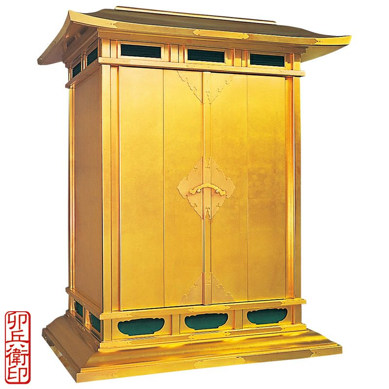 春日厨子 総純金箔押 別誂 卯兵衛印 扉丈76cm（各宗派）