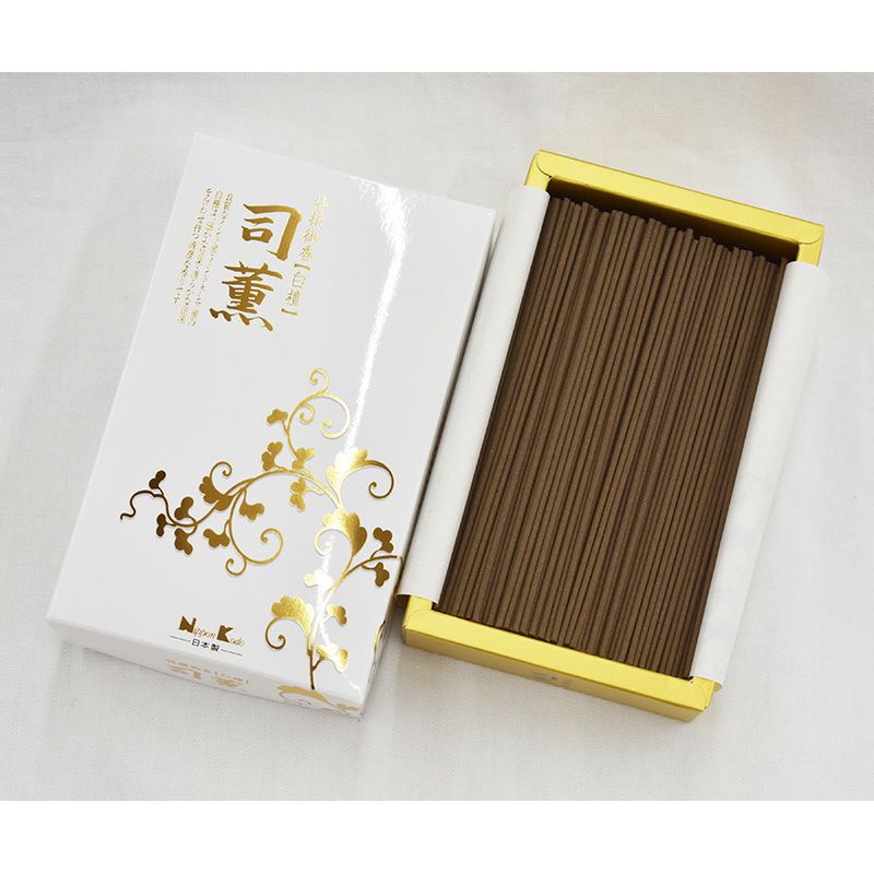 日本香堂 司薫白檀 白檀系 短寸14cm バラ詰 1箱