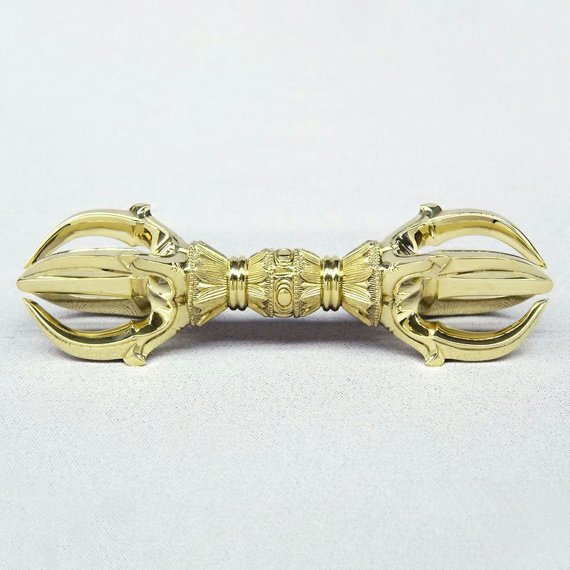前具 五鈷杵 極上品 真鍮製本磨き（長さ8.0cm～16.8cm 5種類）