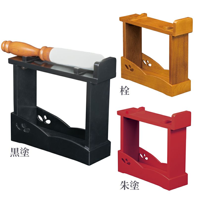 可変式金撥台 木製 金子用・木魚用撥兼用（朱塗、黒塗、栓 3種類） 4340