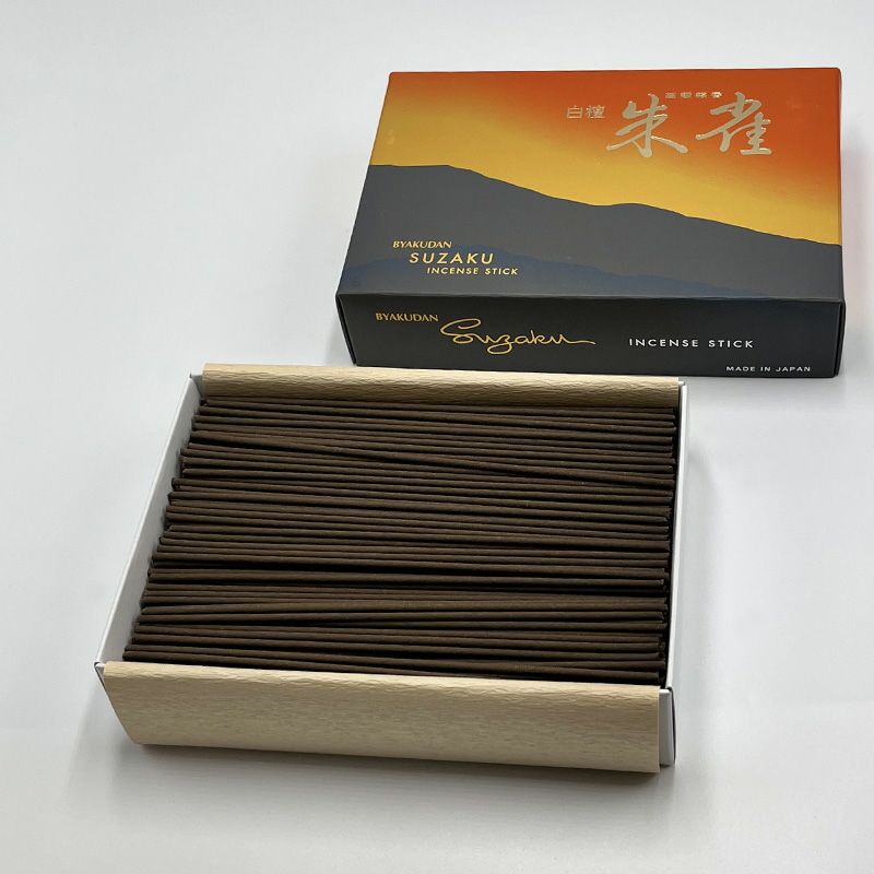 玉初堂 線香 白檀朱雀（びゃくだんすじゃく） 白檀調 短寸13.8cm バラ詰大