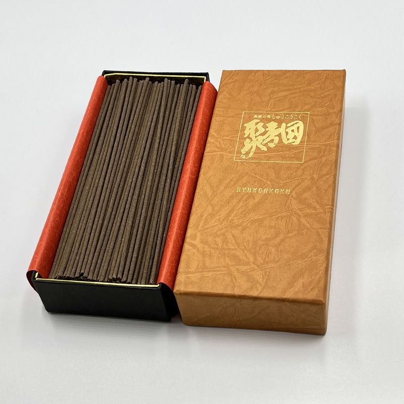 梅栄堂 線香 聚香國（しゅこうこく） 沈香調 短寸13.5cm バラ詰小