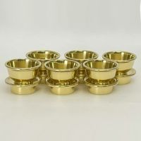 前具 六器 極上品 真鍮製本磨き 6個1組（口径4.2cm～8.4cm 5種類）