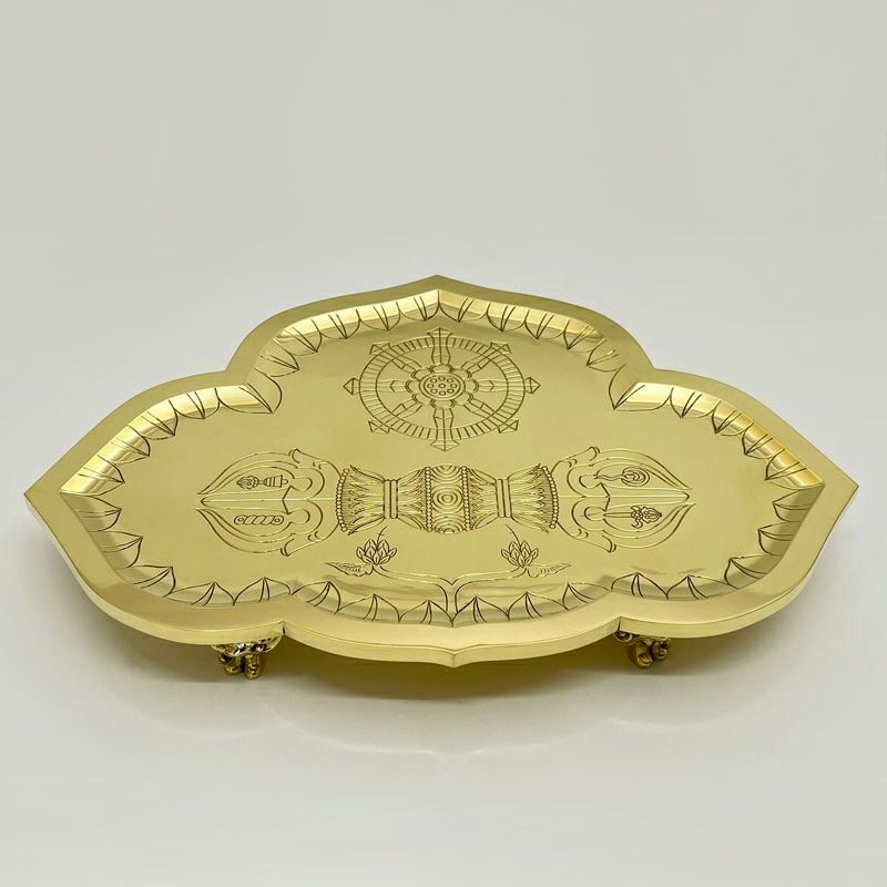 前具 金剛盤 極上品 真鍮製本磨き 1個（横幅16.0cm～29.5cm 5種類）