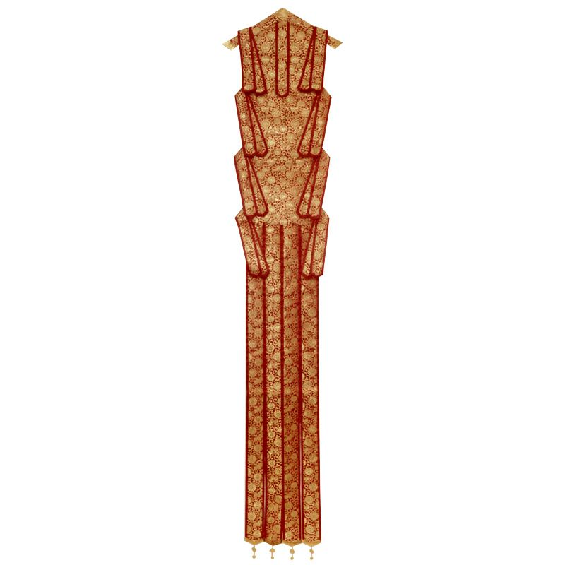 金襴製和幡 瓔珞付 長さ152cm 1対