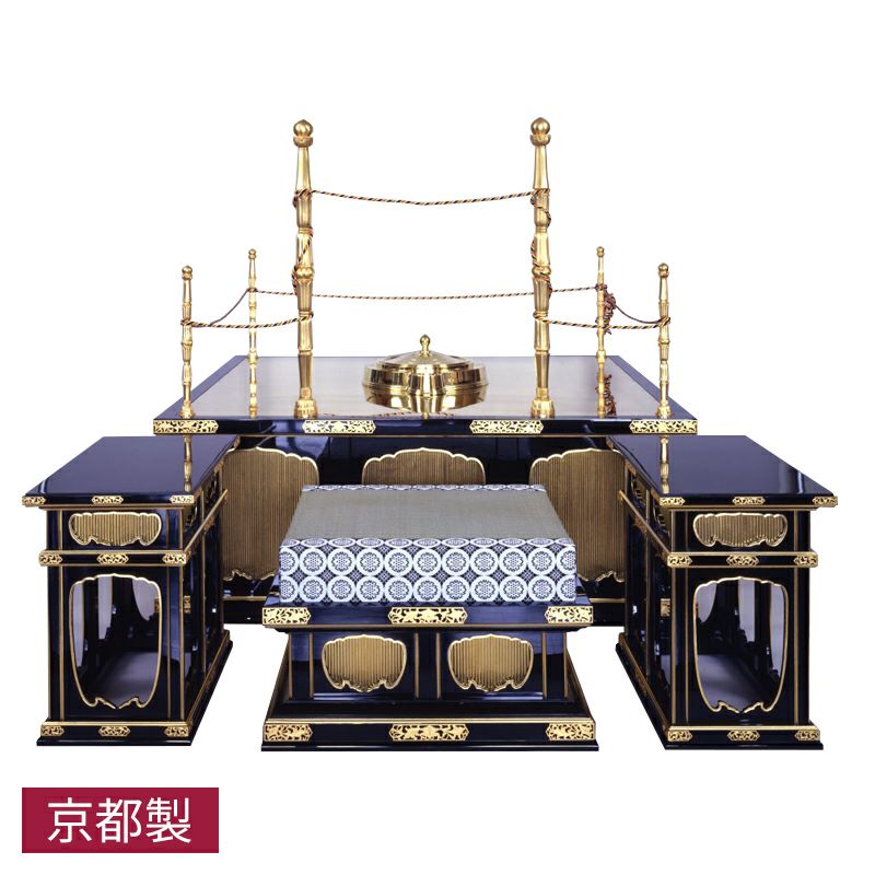 護摩壇 黒塗または朱塗 純金箔押 金具打 畳付 護摩壇横幅121cm