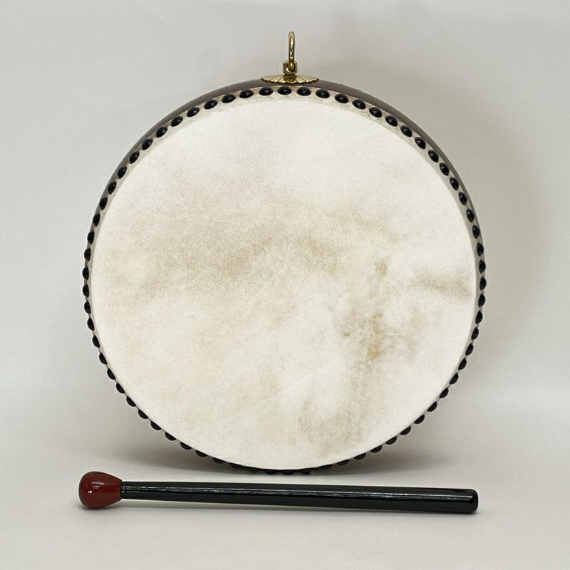 懺法太鼓 タモ材使用 厚革張 彩色なし 撥付（太鼓口径24cm～39cm 6種類）